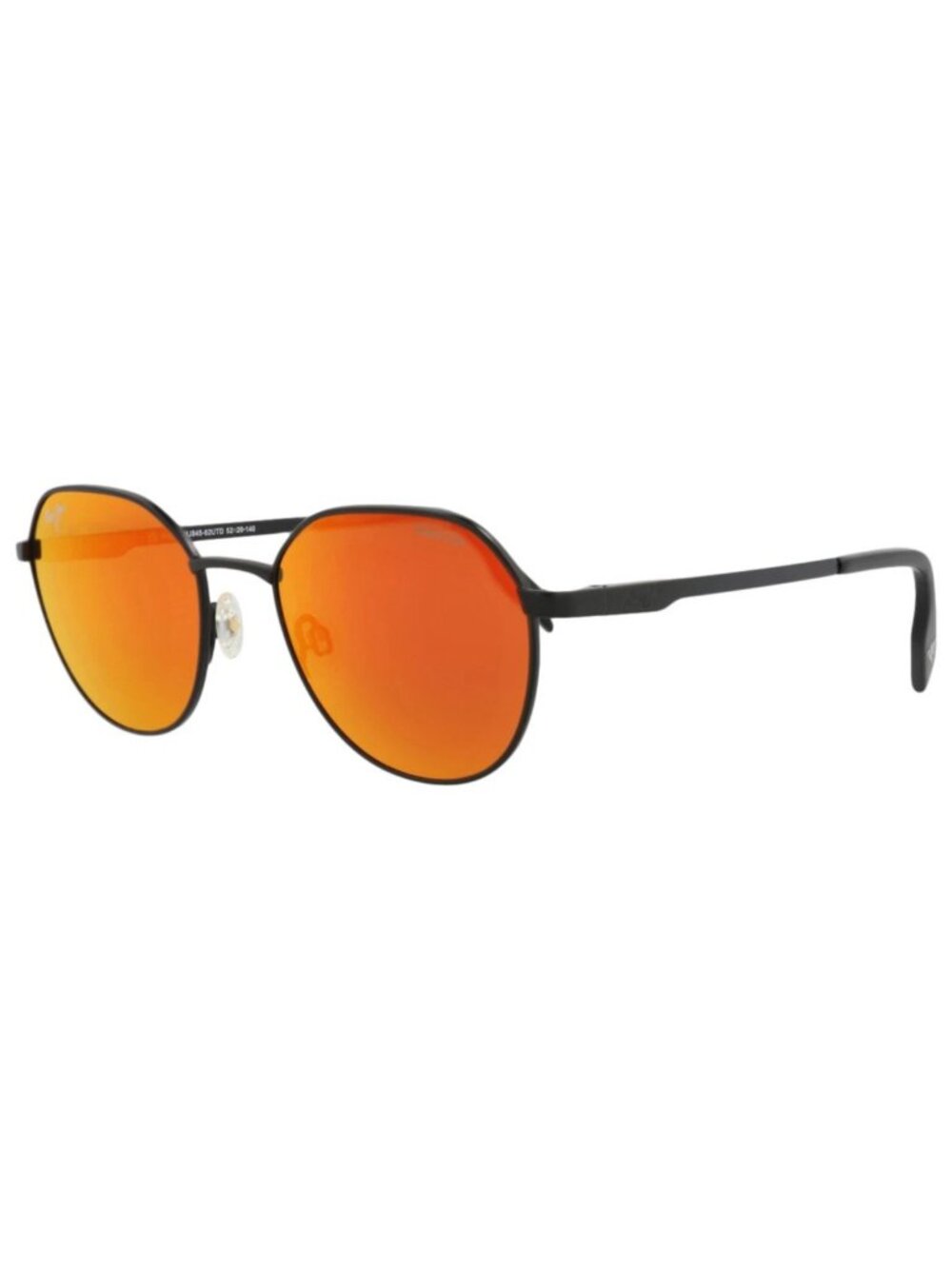 New Maui Jim Women's Sunglasses Round Oval Metal Frame Unisex Black Black Lava
